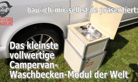 Selbstbau-Anregung: Slide-Out-Waschbecken-Modul fuer den VW T5 / T6 Multivan + California Beach