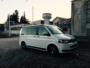 VW T5 California Edition Camping Frankreich November - Aurec-sur-Loire