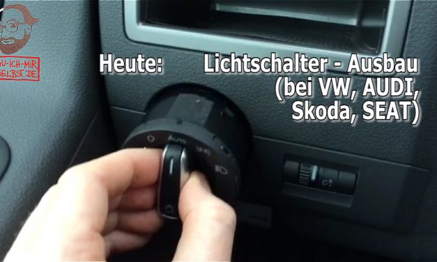 Lichtschalter Ausbau / Einbau / Wechsel bei VW, AUDI, Skoda und SEAT