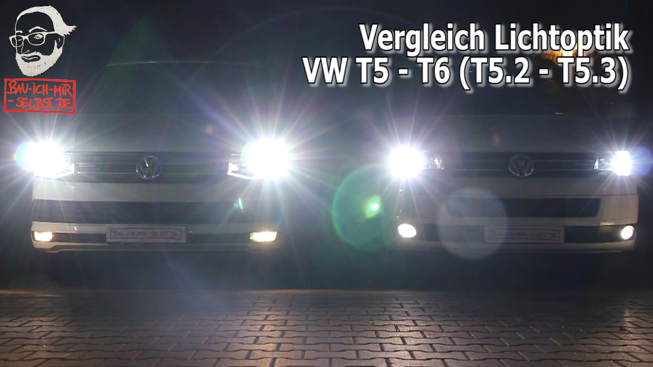 Lichtvergleich VW T6 mit LED - T5.2 mit Xenon