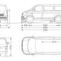 VW Volkswagen Bus Multivan Maße Innen Außen mm cm Länge Breite Höhe Radstand Van Camper Ausbau T6 kurz
